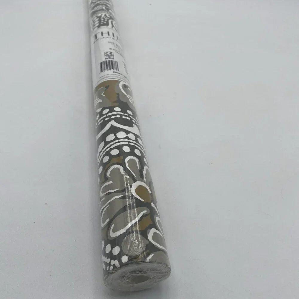 Thibaut Wallpaper 839T88715 1 Double Rolls Grey Tan Paisley Leaf Print 27